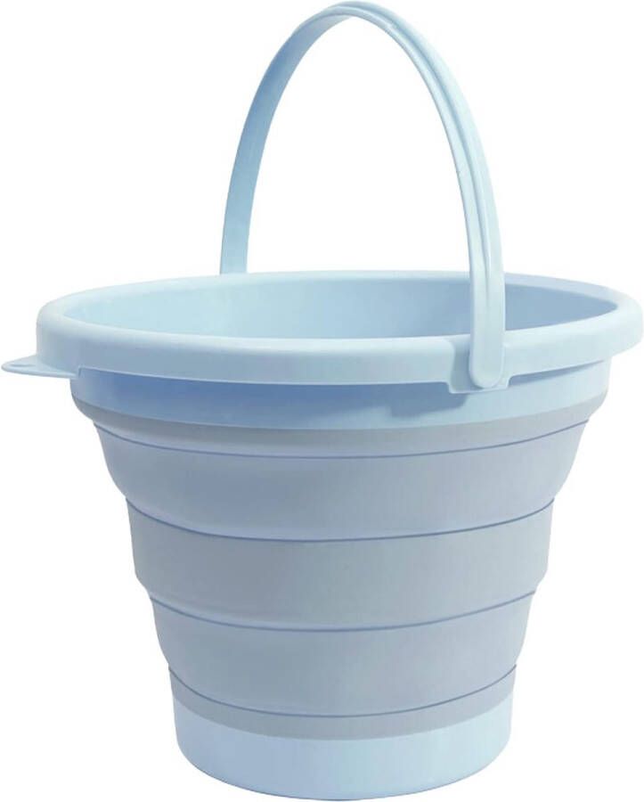 Opvouwbare kunststof emmer 5 liter draagbare wateremmer ruimtebesparende huishoudelijke emmer compacte vouwemmer siliconen emmer opvouwbare poetsemmer voor reiniging camping vissen keuken outdoor waterpot (blauw)