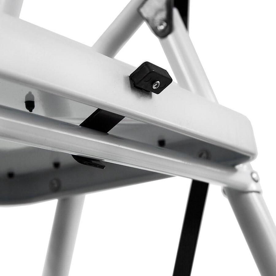Opvouwbare ladder met veiligheidsleuning 3 treden antislipmat robuust extra veiligheid