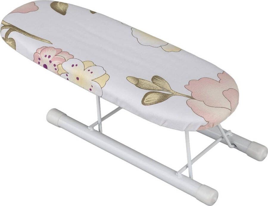 Opvouwbare mini-strijkplank voor thuis en reizen Ruimtebesparend Mouwen manchetten kraag Pioenroos Strijkplank
