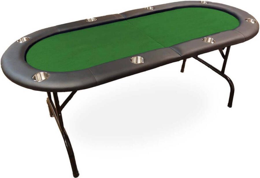 Mec Opvouwbare Pokertafel groen 184cm x 84cm x 75cm 2 tot 8 spelers Black Friday