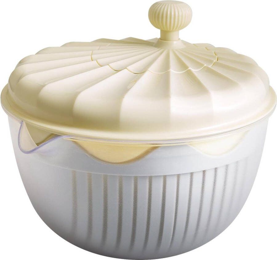 Opvouwbare slacentrifuge met deksel slacentrifuge inhoud: 3 4 liter BPA-vrij kunststof beige