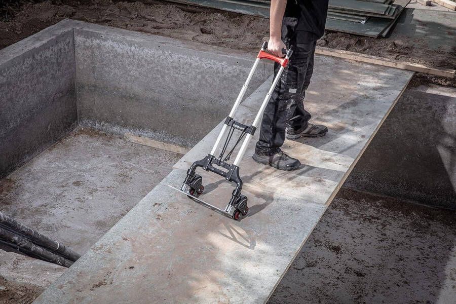 Opvouwbare steekwagen draagvermogen tot 60 kg transportwagen 41 x 41 x 100 cm licht aluminium