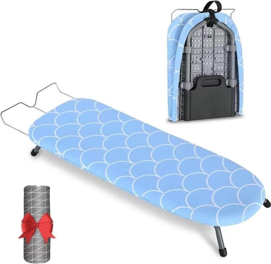 Opvouwbare tafelstrijkplank inklapbaar en ruimtebesparend kleine strijkplank met antislipvoeten voor thuisgebruik 815 x 32 cm. Strijkplank