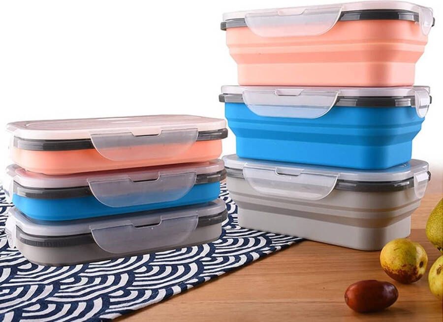 Opvouwbare voedselbewaardozen 3 stuks opvouwbare voedselbewaardozen lunchboxen van siliconen opvouwbare siliconen lunchbox siliconen voedselbewaardozen opvouwbaar gemakkelijk schoon te maken gemakkelijk mee te nemen