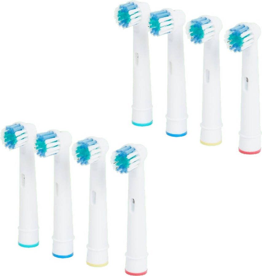 Opzetborstel voor Oral-B Elektrische tandborstel Opzetborstels Wit Multicolor onderkant 8 stuks