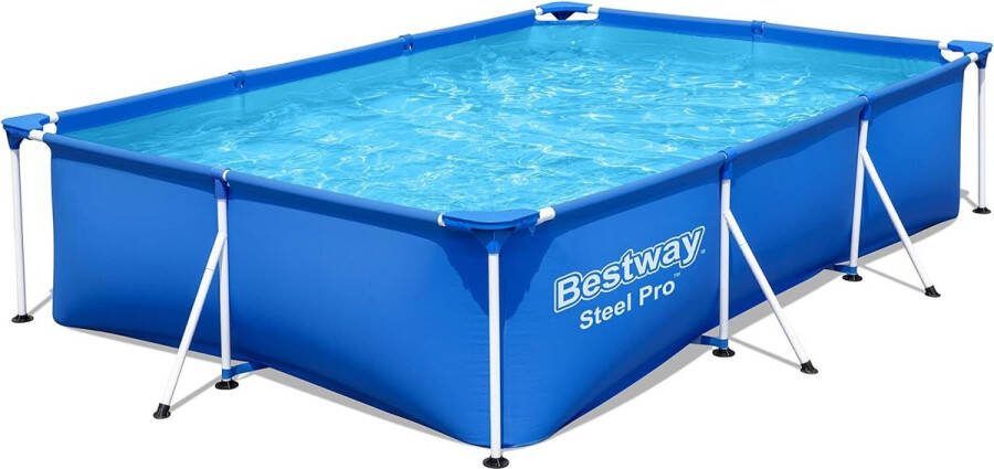 Opzetzwembad 300 x 201 x 66 CM PVC en Staal Rechthoekig 3300 L