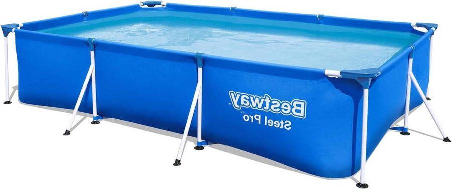 Opzetzwembad 300x201x66 CM PVC Staal Rechthoekig 3300 L