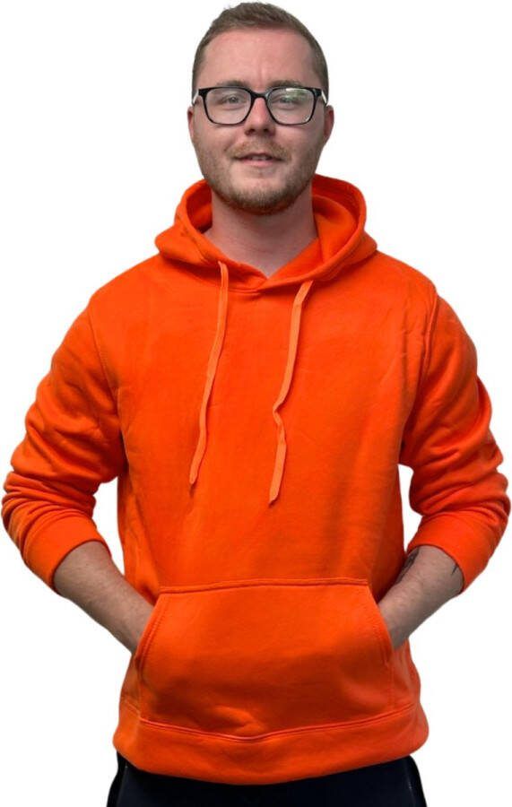 Oranje Hoodie Unisex Heren Dames Trui Oranje EK Voetbal Hoodie met Capuchon Normal Fit Maat M