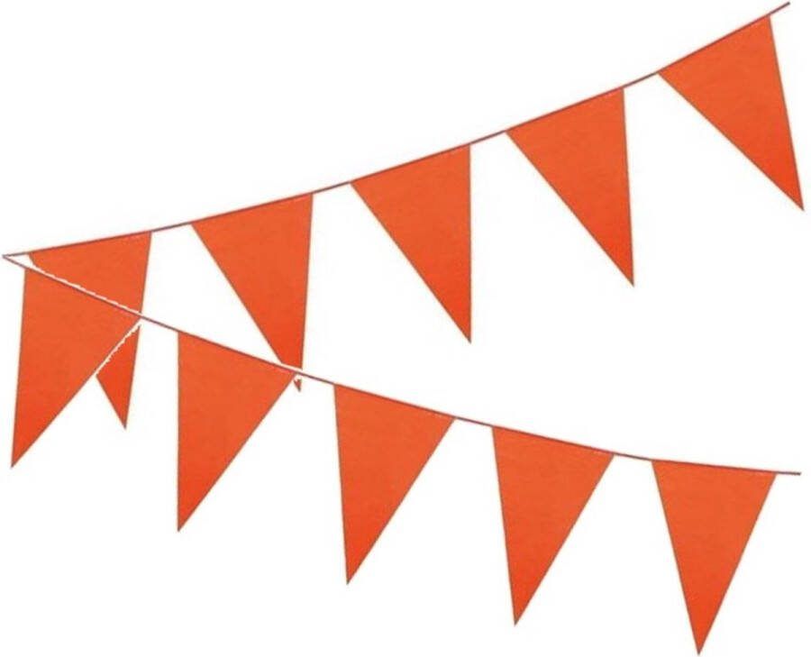 Oranje vlaggenlijn XL 10 meter 18 vlaggen EK WK Reuze vlaggenlijn voetbal