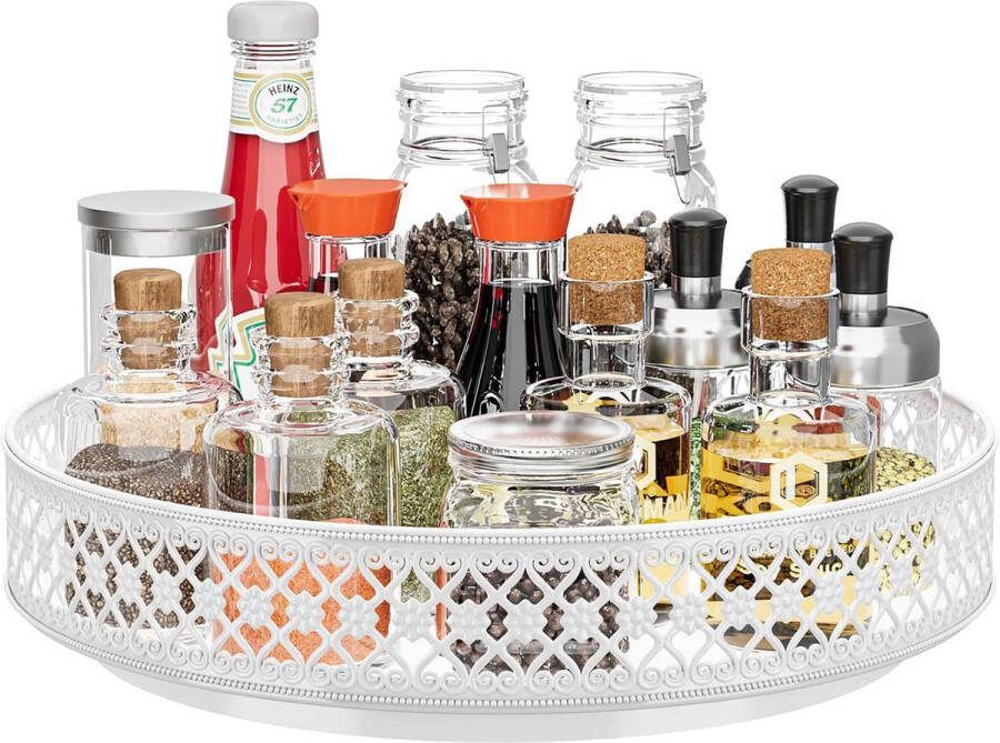 Organisator Draaitafel 11 Draaiend kruidenrek Metaal Lazy Susan voor kast bijkeuken keuken aanrecht eettafel kast badkamer koelkast ijdelheid