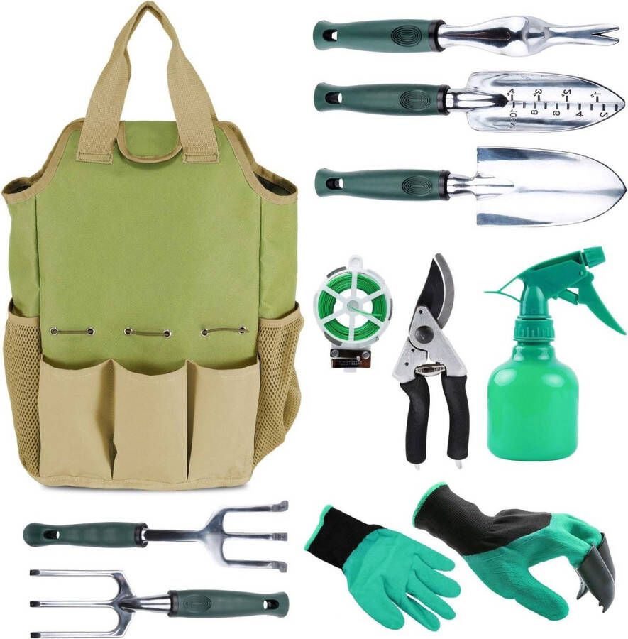 Organizer tas voor tuingereedschap 10 stuks beste tuincadeau set groentetuin gereedschapsset handgereedschap set graven klaw tuinhandschoenen
