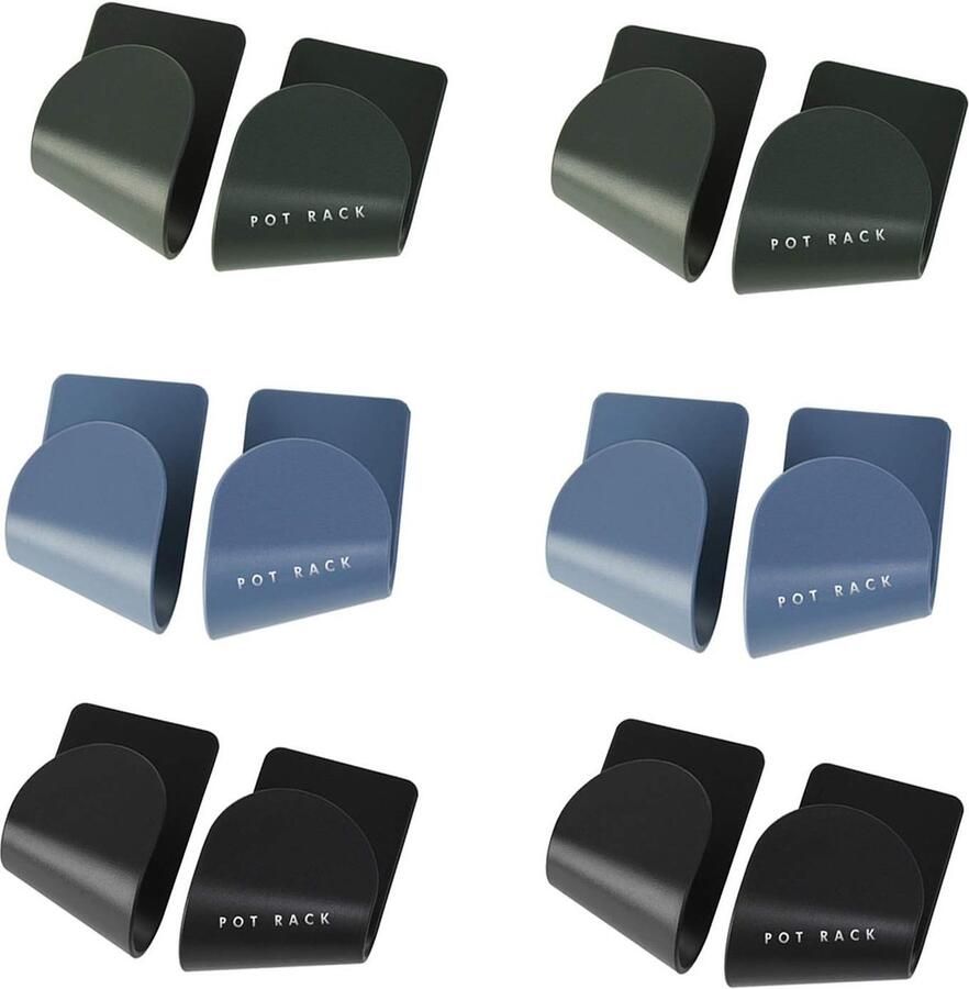 Organizer voor potdeksels 6 stuks potdekselhouders en organizer wandhouder potdekselhouder organizer pannendeksel wandhouder pannendeksel rek voor thuis keuken veelzijdig inzetbaar