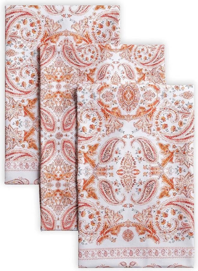 Orient 100% katoenen set van 3 multifunctionele keukenhanddoeken staafhanddoeken Thanksgiving Kerstmis (50cm X 70cm)