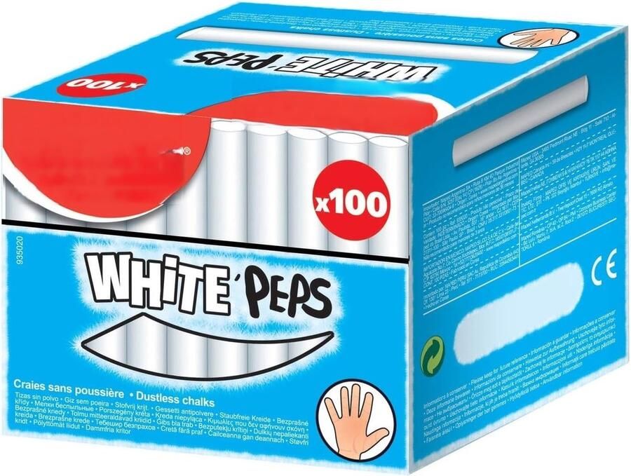 Origineel krijt wit 100 stuks