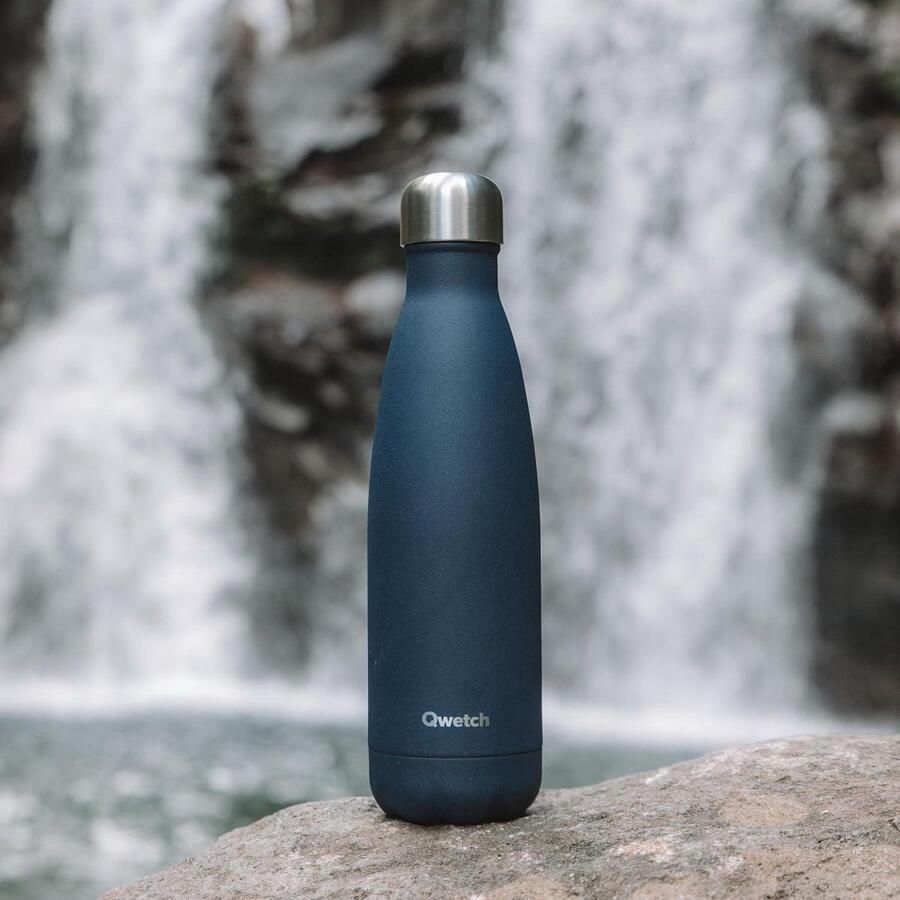 Originele Blauw Graniet Thermosfles 500 ml Roestvrij Staal BPA-vrij Herbruikbaar Waterdicht 24 uur koud 12 uur warm