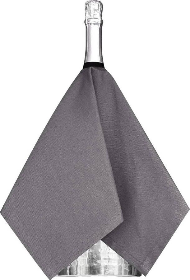 Originele flessendoeken voor wijnkoelers katoenen flessenhoes platina 54 cm 1 stuk