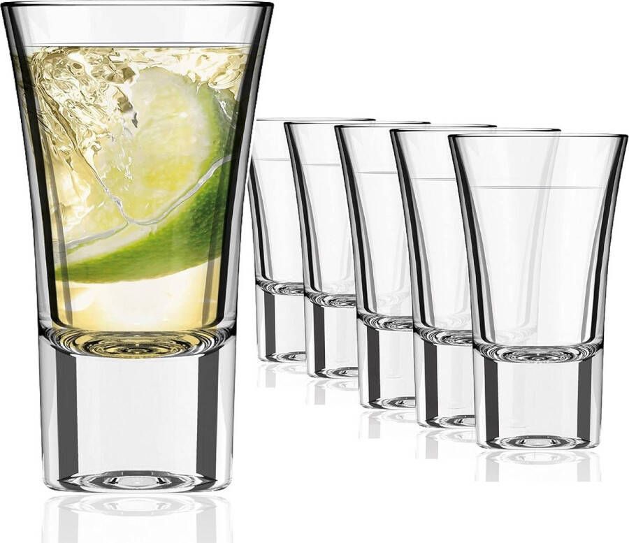 Originele Vaatwasmachinebestendige Borrelglazenset 6 Stuks 57 ml Cocktailglazenset Ideale Borrelglazen 4 cl