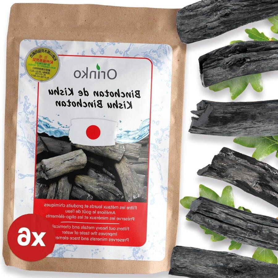 Orinko Kishu Binchotan 6X (150g 25g x 6) Ubame Eik uit Wakayama voor Waterfilteren in Karaf waterfilter kraan