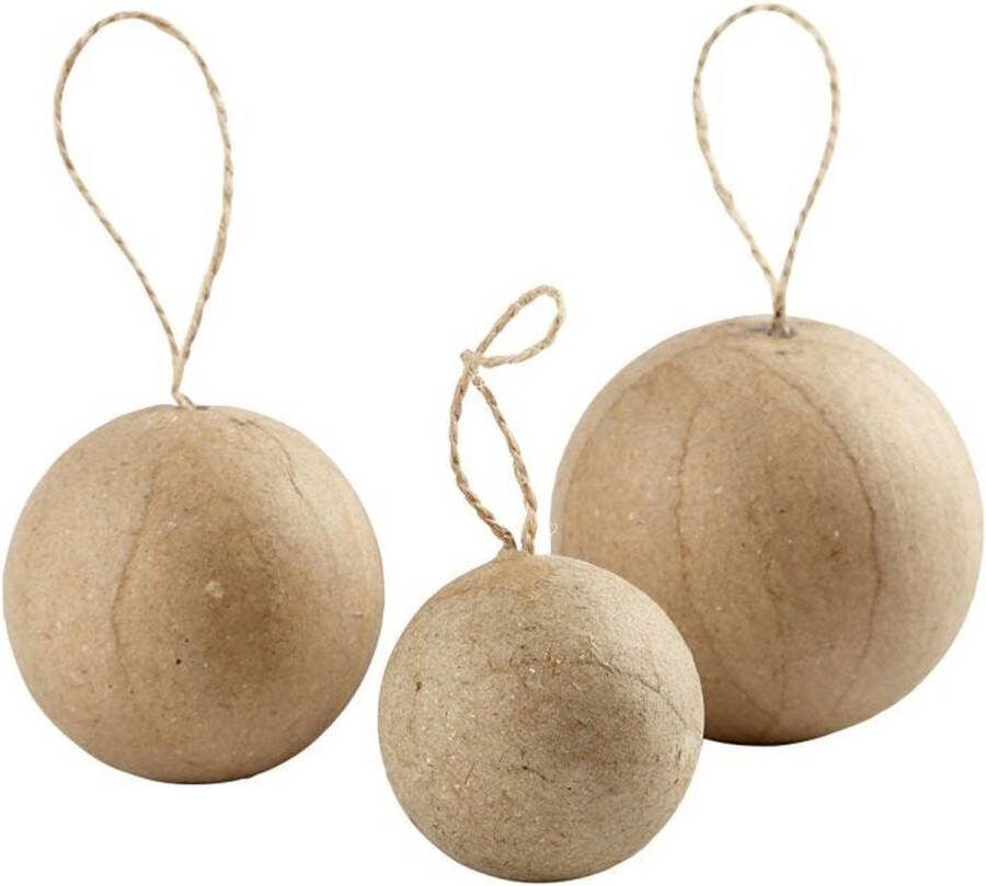 Ornamenten d 4+5+6 cm 6 stuks