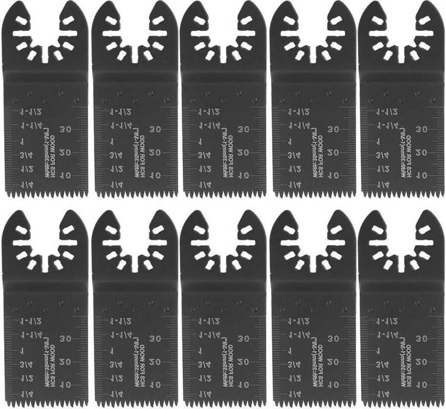 Oscillerende Multitool Zaagbladen 35 mm Koolstofstaal Set Mixbladen Voor Multitool 10 Stuks (Coarse teeth) oscillerende zaagbladen