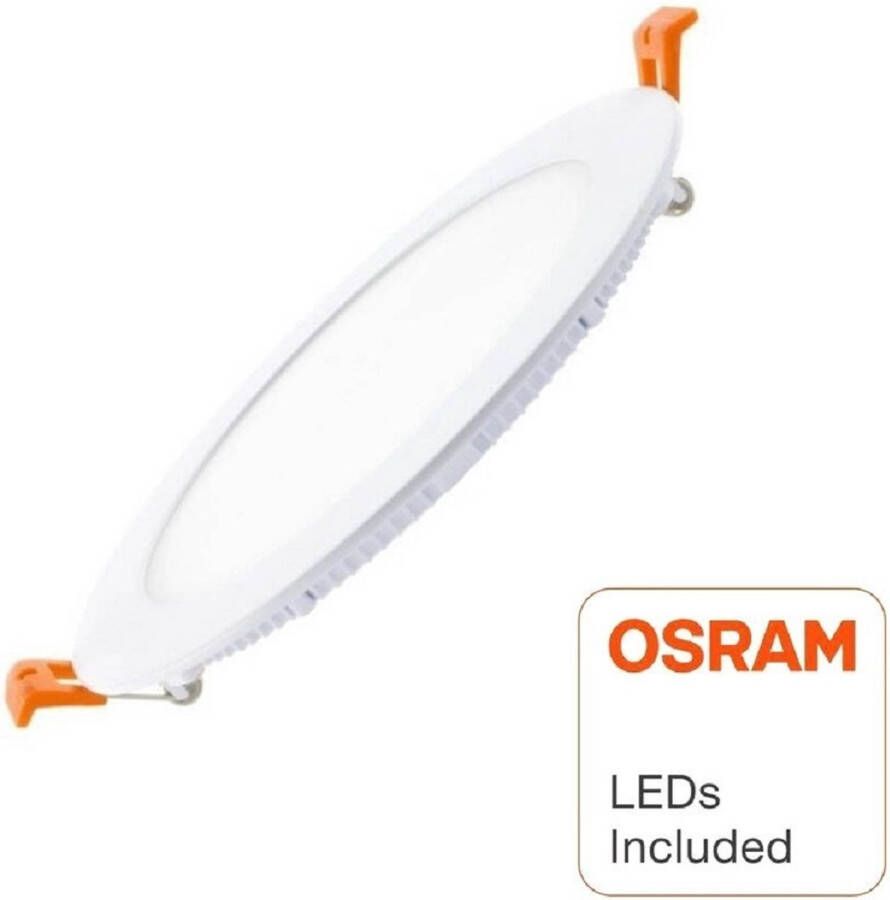 OSRAM LED Paneel Slim -Inbouwspot -Aluminium-Flikkervrij -Ronde- Wit-Ø 120mm -8W -3000K Warm Wit licht