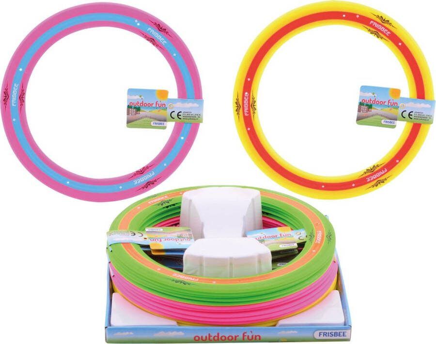 Outdoor Fun frisbee 3 assorti 18 stuks