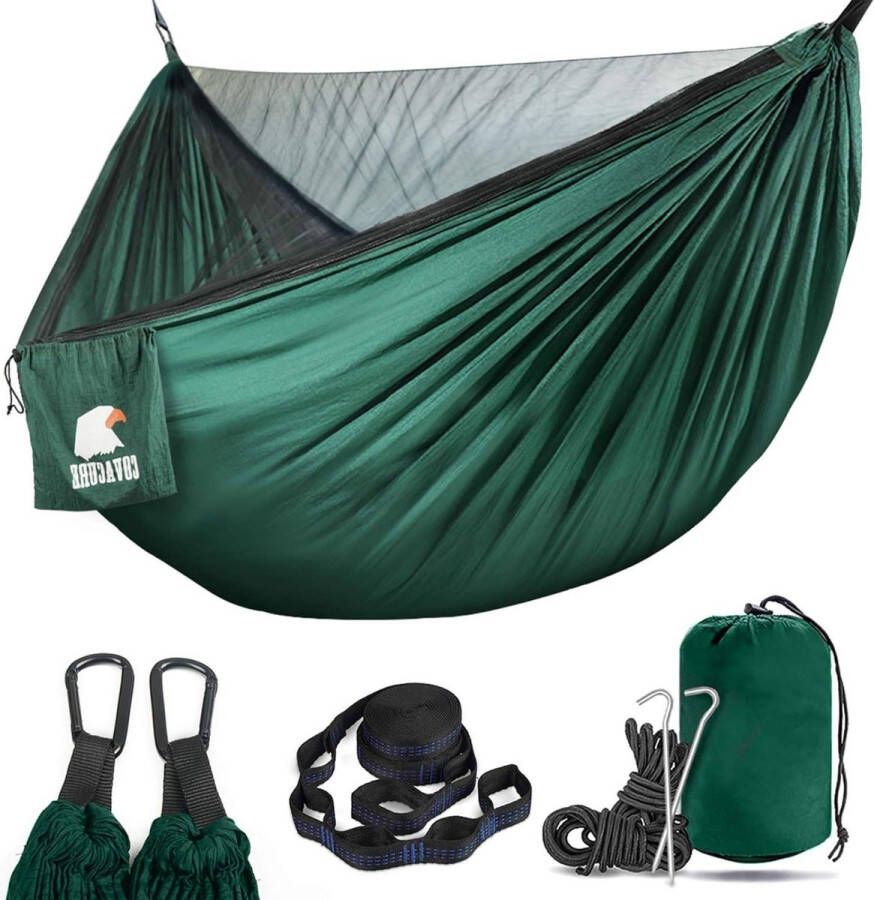 Outdoor Hangmat met Muskietennet Ultralight Ademend Sneldrogend Parachute Nylon Camping Hangmat voor Trekking Reizen Strand Tuin 350 KG capaciteit hangmat