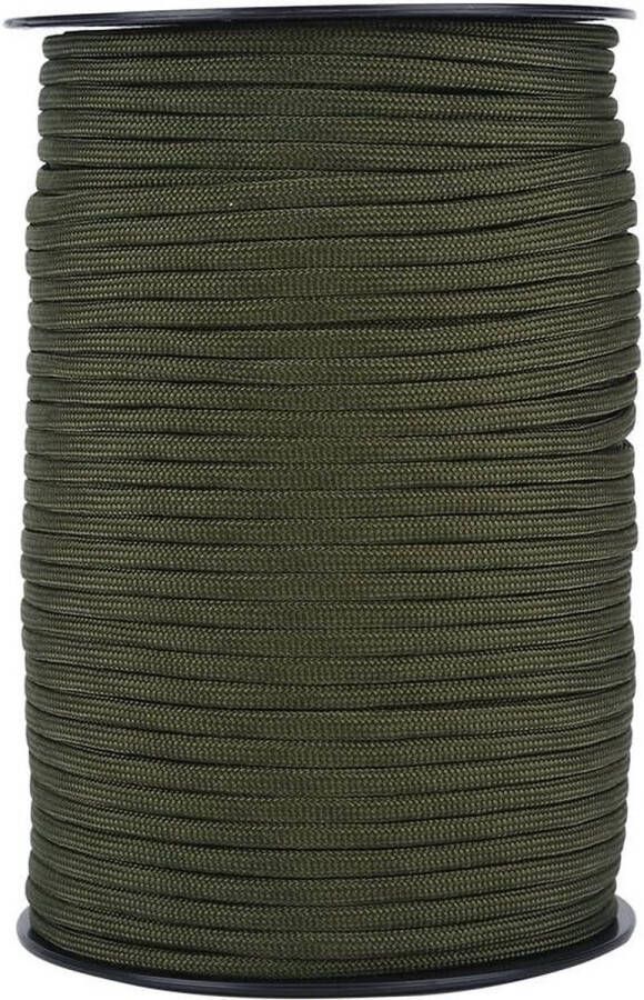 Outdoor Survival Rope 100m 550 Paracord 9 Strand Standaard Reflecterend Groen