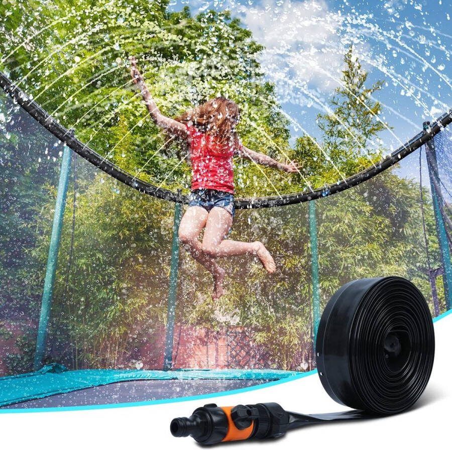 Outdoor trampoline sproeier voor jongens en meisjes trampoline accessoire sproeier 12 meter perfect voor waterspelen spelletjes en zomerplezier in de tuin