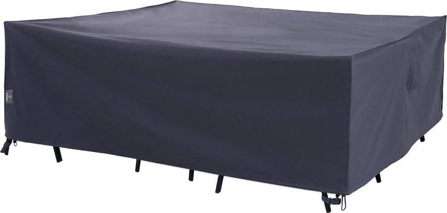 Outdoors tuinmeubelhoes robuuste beschermhoes voor tuinmeubelen snijbank waterdicht sneeuwbescherming UV-bestendig wind- en waterdicht zeildoek 200 x 160 x 74 cm grijs