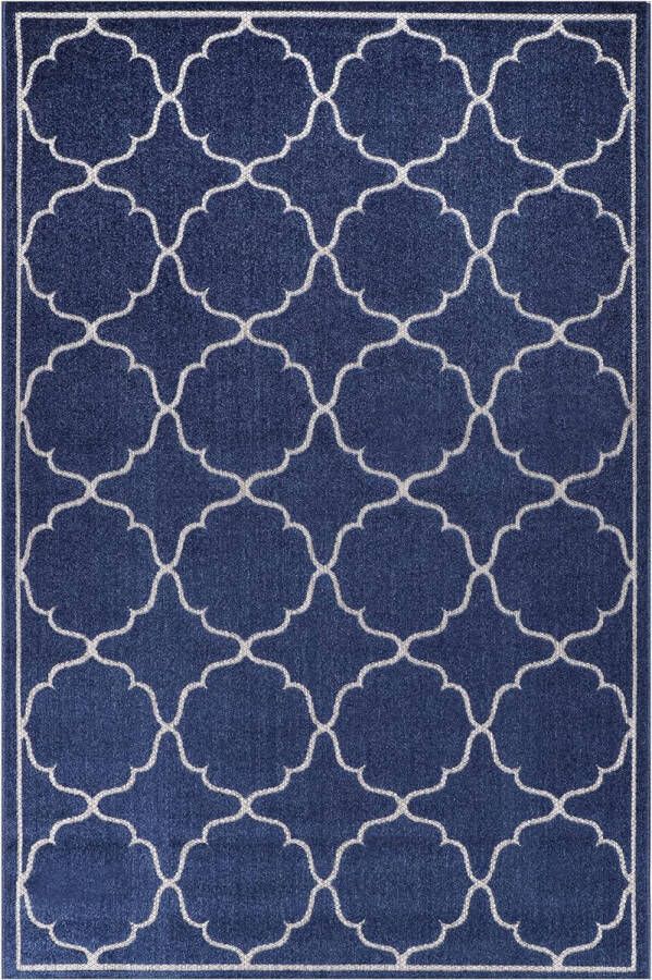 Outdoortapijt weerbestendig tapijt voor binnen en buiten balkon waterafstotend tapijten voor terras tuin keuken badkamer of woonkamer blauw 80 x 200 cm