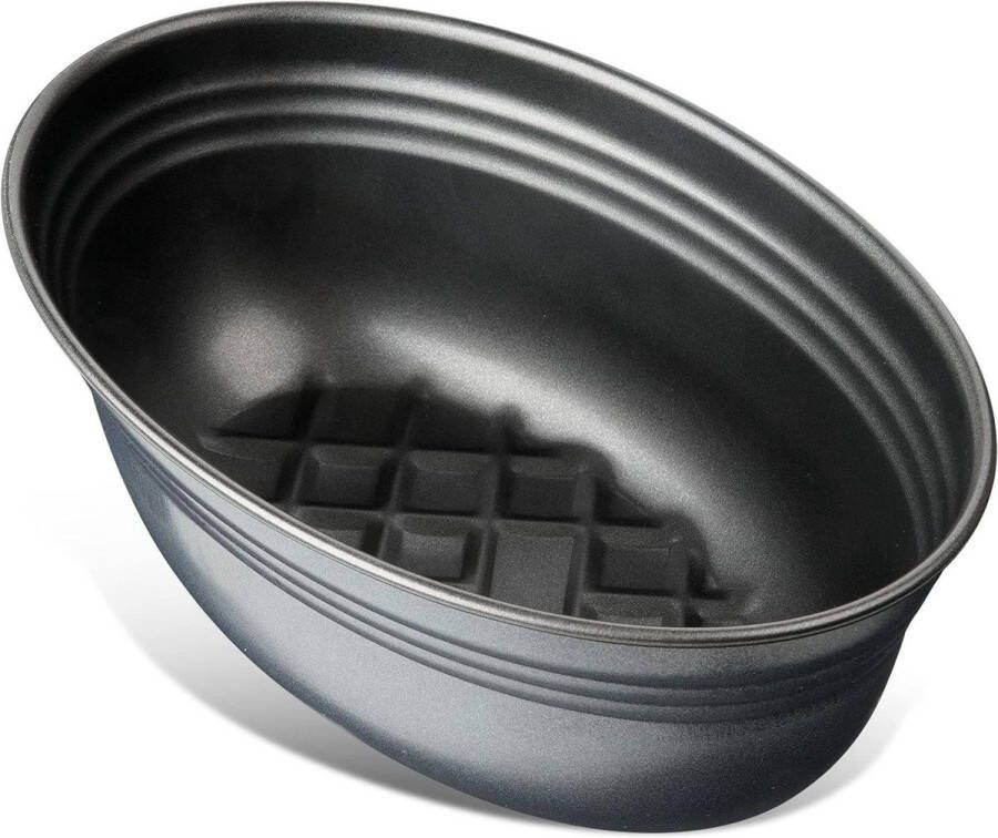 Ovaal zwart metallic broodvorm met keramische antiaanbaklaag Hoogwaardig plaatstaal Broodbakvorm Cakevorm 1 stuk