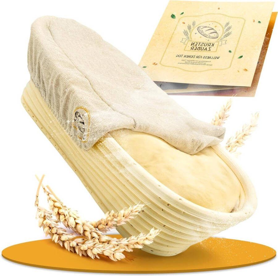 Ovale Gaarmand voor Brood Bakken 28 cm Rotan Fermentatiedoek Broodbakaccessoires Broodmand Broodbakvorm Zuurdeeg Accessoires Fermentatiefolie