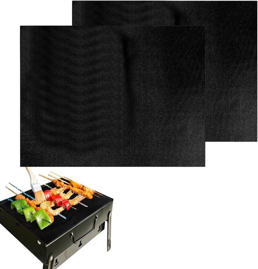 Ovenbeschermers Oven Matt Liner Herbruikbaar Ovenbeschermers voor de bodem van de oven 2 stks Oven Bakplaat Liner Heavy Duty Keukenkookaccessoire ovenaccessoires voor grills barbecue morsbescherming