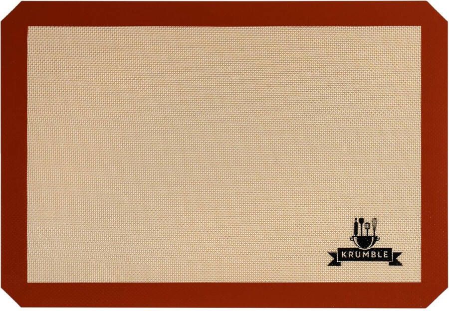 Ovenbeschermers Siliconen bakmat Anti-kleef Bakmatten Deegmat Ovenmat Patisseriemat Herbruikbare ovenbeschermer 30 x 42 cm (lxb) Bruin en beige