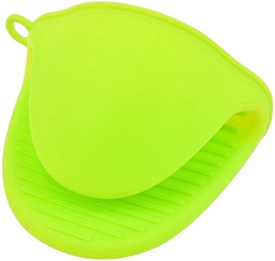 Ovenhandschoenen Siliconen Ovenwanten Hittebestendig BBQ Barbecue Handschoenen Groen 1 Stuk