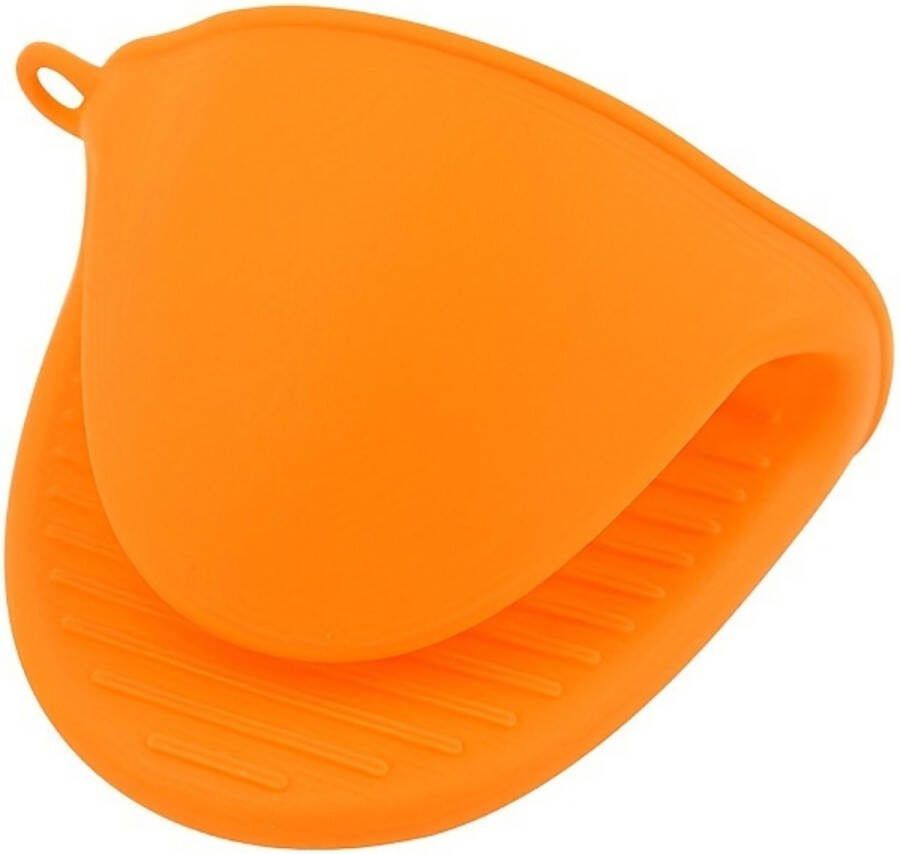Ovenhandschoenen Siliconen Ovenwanten Hittebestendig BBQ Barbecue Handschoenen Oranje 1 Stuk