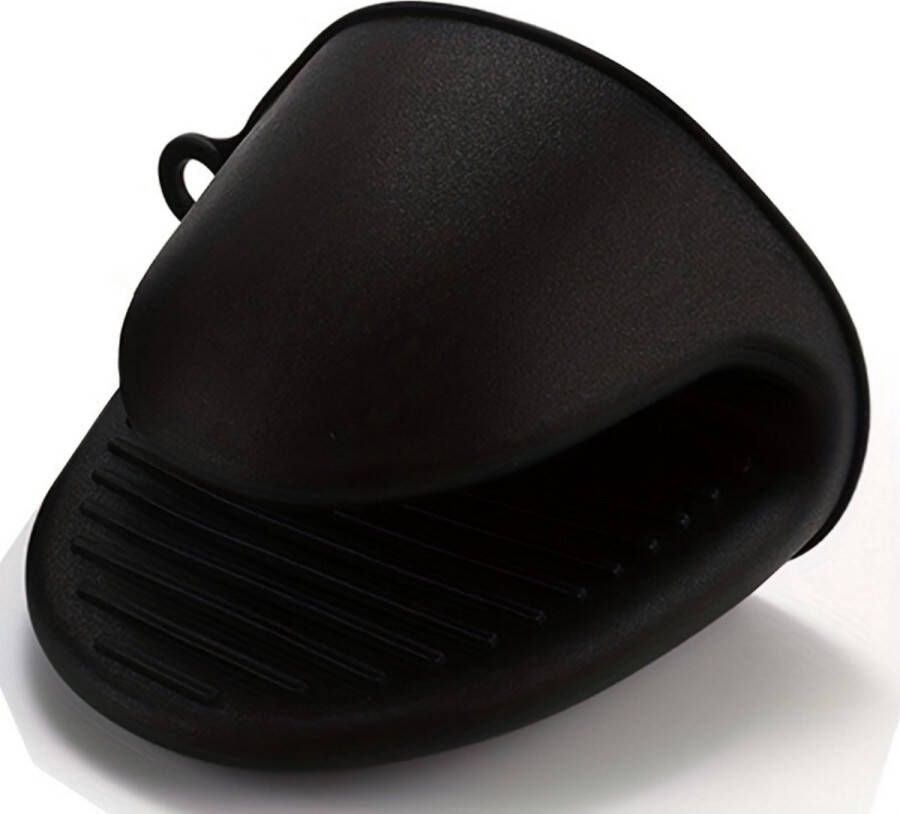 Ovenhandschoenen Siliconen Ovenwanten Hittebestendig BBQ Barbecue Handschoenen Zwart 1 Stuk