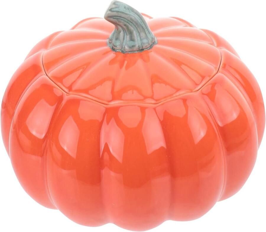 Ovenschotel Kom met Deksel Keramische Soep Container Plaat Hittebestendig Vessel Halloween Thanksgiving Schotel volume 450ml Oranje (Z93DLP53703YM16R)