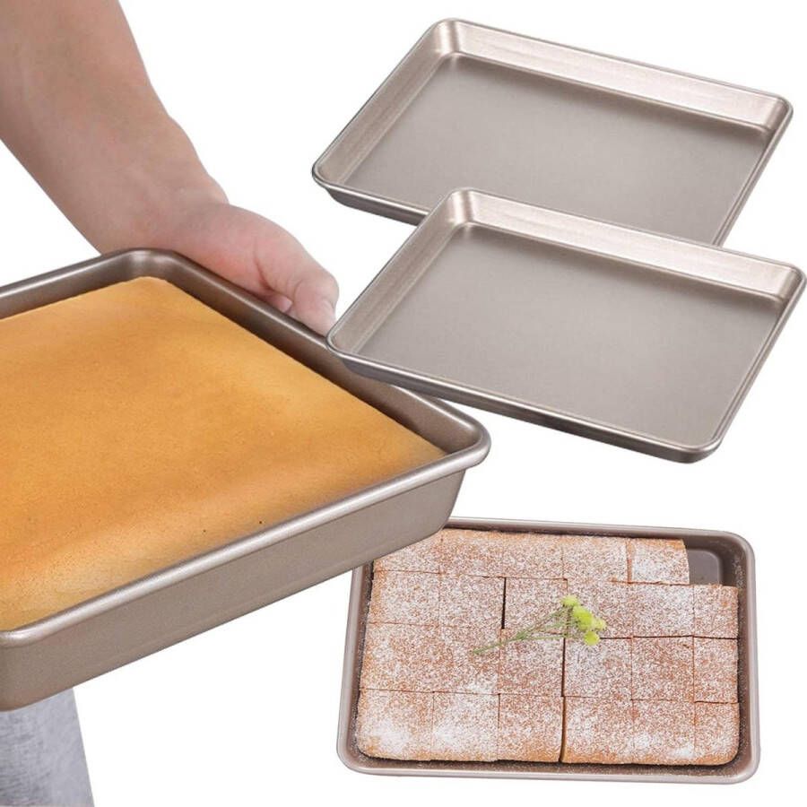 Oventrays Binblin Bakplaat 2 stuks Non-stick Tin Gemakkelijk Schoon Vaatwasmachinebestendig Bakken Pan voor Oven (11 inch) sheet pan extender