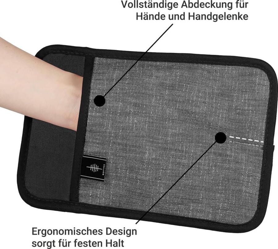 Ovenwanten set van 4 ovenwanten hittebestendig extra lang met anti-slip siliconen gestreept kookhandschoenen voor koken en bakken set van 4 zwart