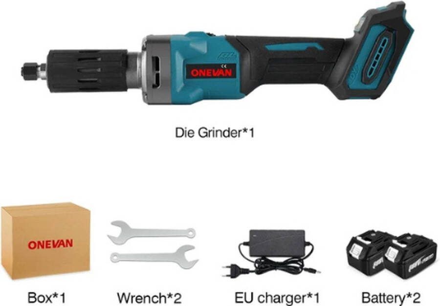 Overeem s elektrische freesmachine op accu dremel incl. 2 accu's 18v 22900 mAh accu slijpen snijden en polijsten