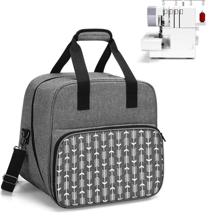 Overlockzak met grote opening cover- overlock-transpot opbergtas voor de meeste gangbare naaimachines overlock-naaimachine-accessoires