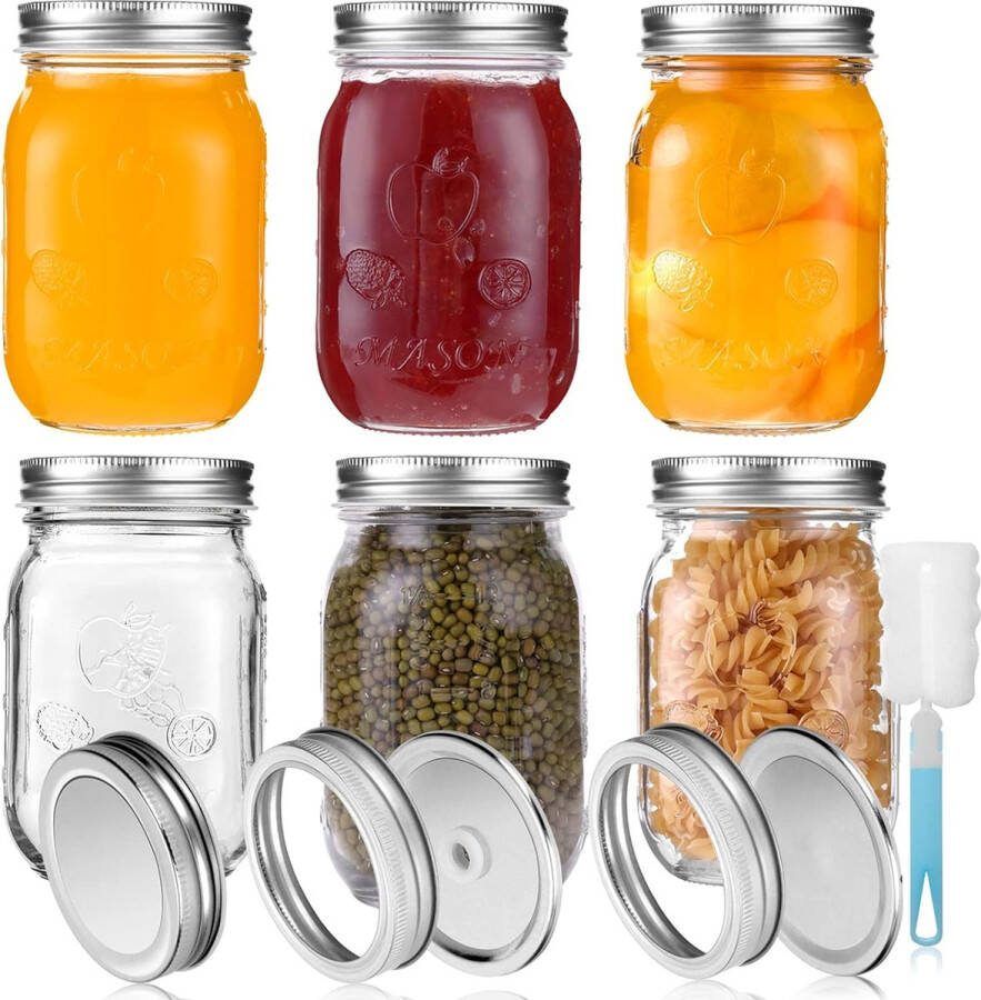 Overnight oats potjes Muesli beker Mason jar Overnight oats Havermout 2 stuks Must have voor jouw ontbijt!