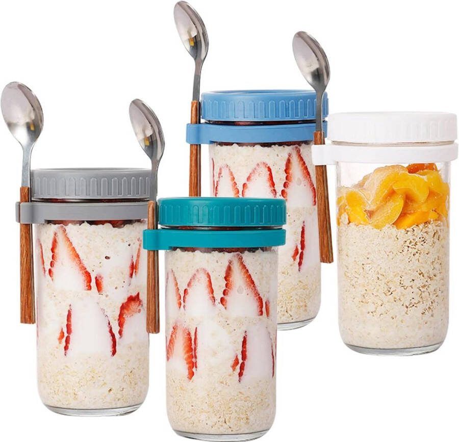 Overnight oats potjes Muesli beker Mason jar Overnight oats Havermout Must have voor jouw ontbijt!