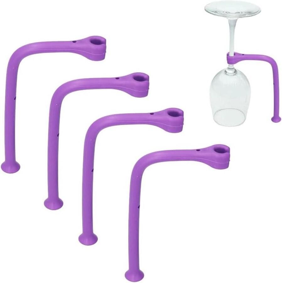 Paarse Silicium Wijnglazen Houder Flexibele Goblet Protector Voor Vaatwasser Keuken en Bar Benodigdheden