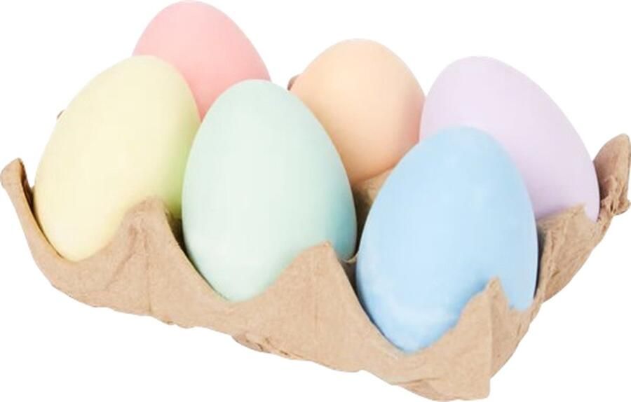 Paasei Stoepkrijt Multicolor 6 Eieren Pasen Krijt Sidewalk chalk