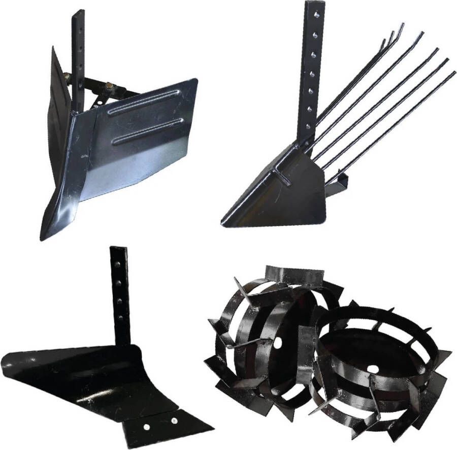 Pakket accessoires Ploeg Aardappelploeg Cultivator Metalen wielen 4.00-8 Rotakt (korte as zonder zeskantige buis)