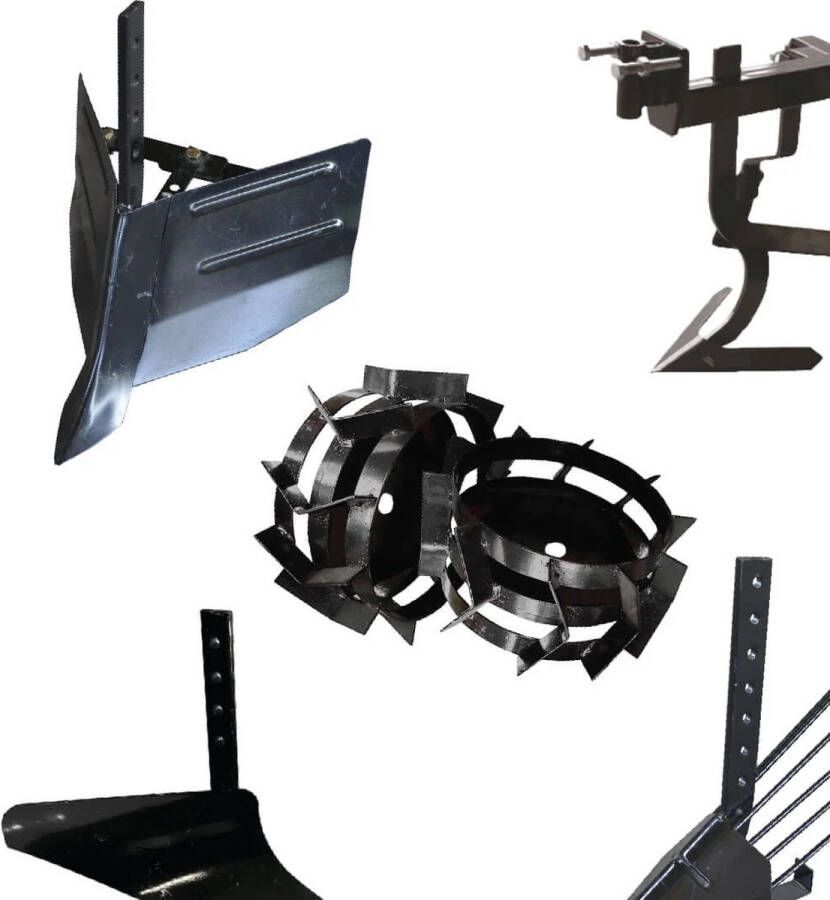 Pakket accessoires-ploeg aardappelploeg cultivator metalen wielen 4.00-8 Rotakt(korte as zonder zeskantige buis)