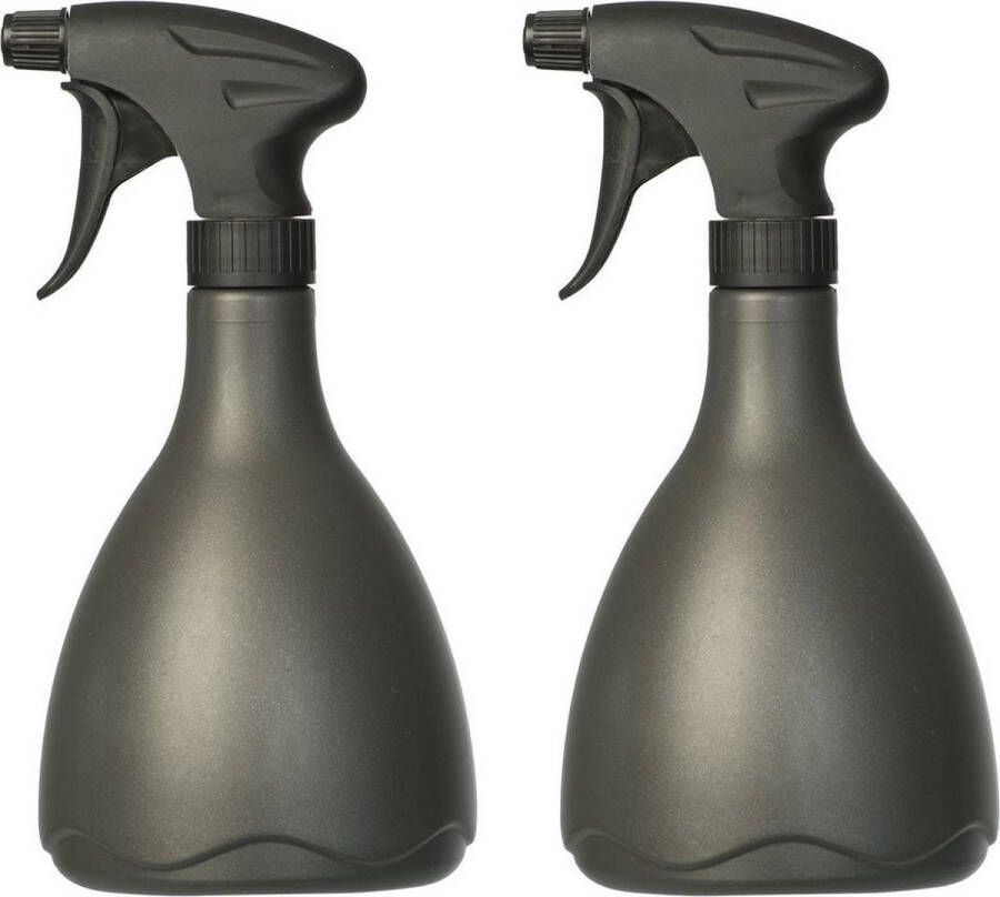 Pakket van 8x stuks zwarte plantenspuiten 700 ml Tuinbenodigdheden waterverstuivers plantensproeiers plantenspuiten